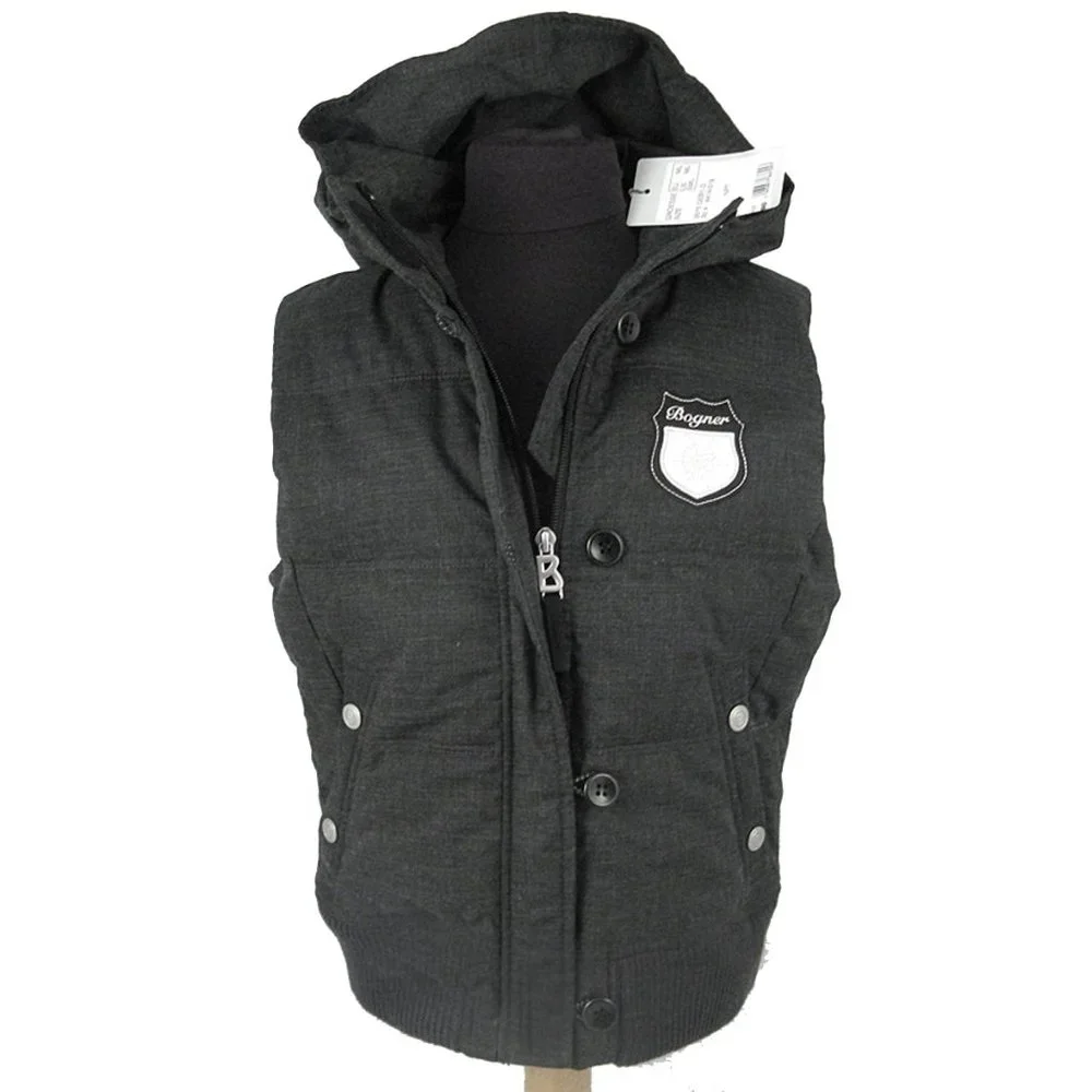 NEW $285 Bogner Boys Ski Vest!  Gray  Size Med/Large  